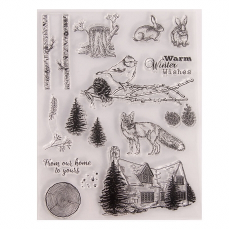 Winter Animal Stamp Set (18pcs) (SCRA-PW0007-20)