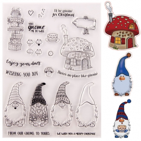 Christmas Gnome Stamp Set (23 pcs) (SCRA-PW0007-27)