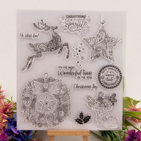 Ornate Christmas Stamp Set (12pcs) (SCRA-PW0007-50)