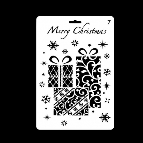 Large Christmas Present Stencil (1pc) (SCRA-PW0007-80G)