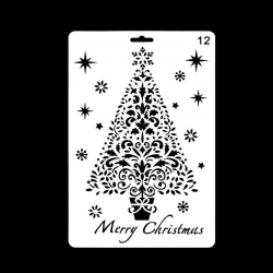 Large Christmas Tree Stencil (1pc) (SCRA-PW0007-80L)