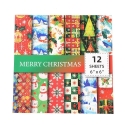 Christmas Pattern 6" x 6" Paper Pad (12 Sheets) (STIC-C010-34A)