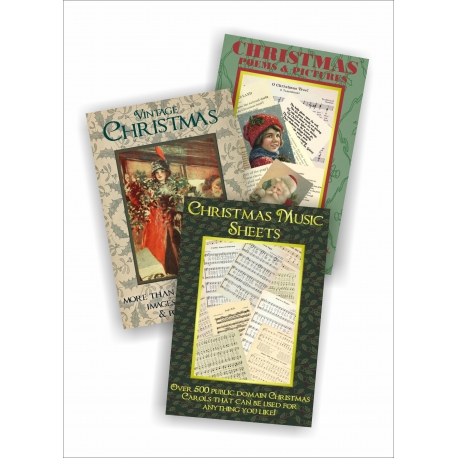 Public Domain 3 DVD Christmas Collection inc Pictures, Music &