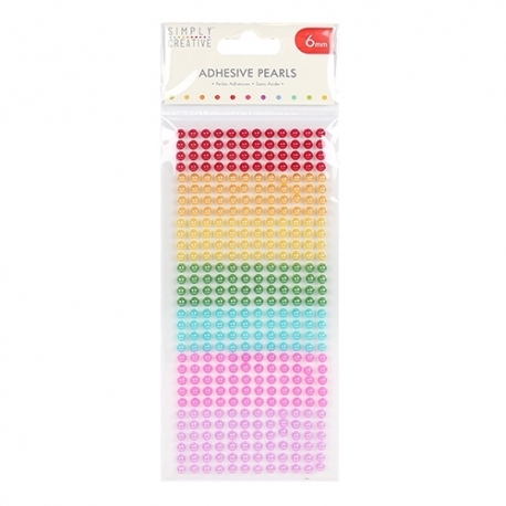 Simply Creative 6mm Pearls 372 Pack - Rainbow (SCDOT057)