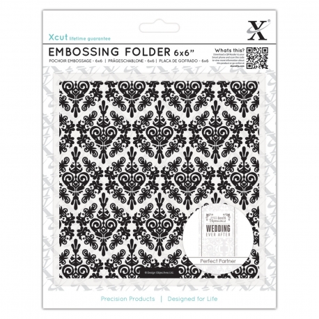 6 x 6" Xcut Embossing Folder - Damask Background (XCU 515185)