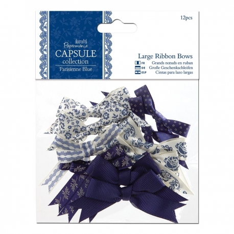 Large Ribbon Bows (12pcs) - Parisienne Blue (PMA 367209)