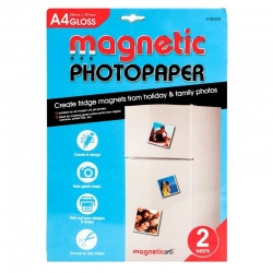 Magnetic Photo paper, 2 sheet pack (U-80424)