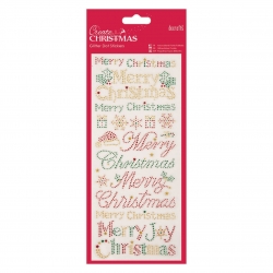 Glitter Dot Stickers - Christmas Text (PMA 818929)