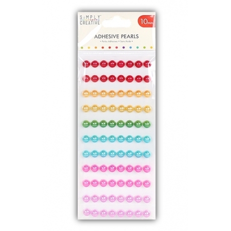 Simply Creative 10mm Pearls 88 Pack - Rainbow (SCDOT058)