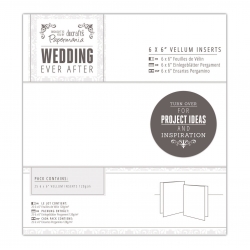 6 x 6" Vellum Inserts (25pk) - Wedding (PMA 158140)