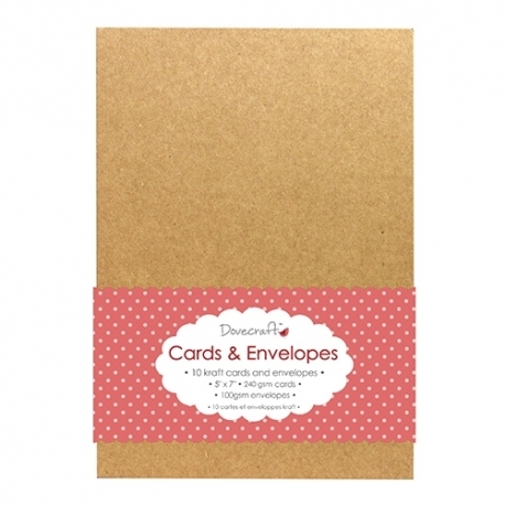 Dovecraft Kraft 5"x7" Cards & Envelopes (DCCE023)