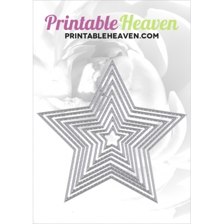 Printable Heaven dies - Nesting Stars (8pcs)