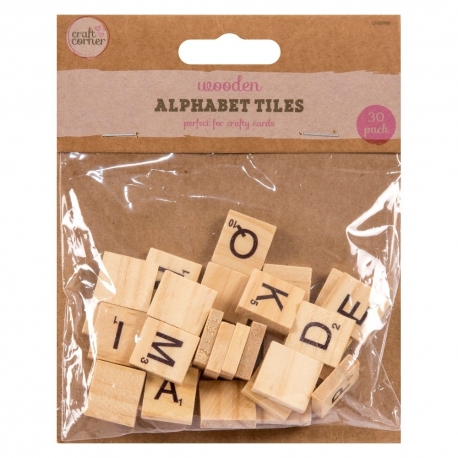 Wooden Alphabet Tiles - 30 Pack (U-80980)