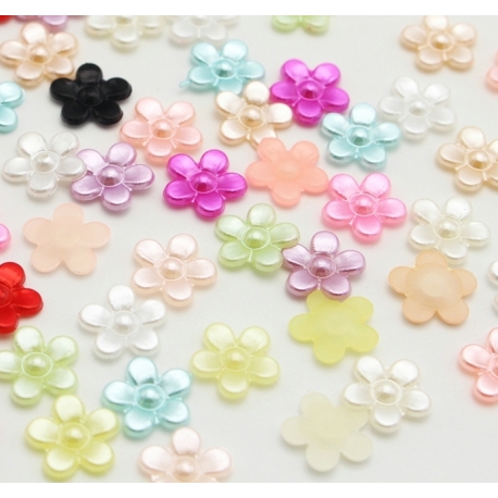 Mini Pearly Flowers Multi (50pcs)