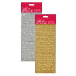 Anita's Peel-offs - Traditional Xmas Sentiments Gold & Silver