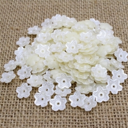 Mini Pearl Flowers - Ivory (100pcs)