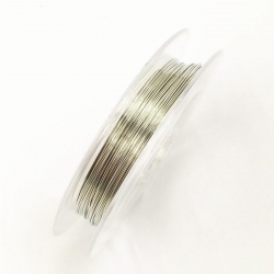 Coloured 0.3mm Beading Wire - Silver (10m)