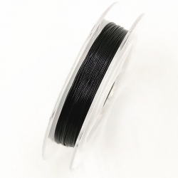 Coloured 0.3mm Beading Wire - Black (10m)