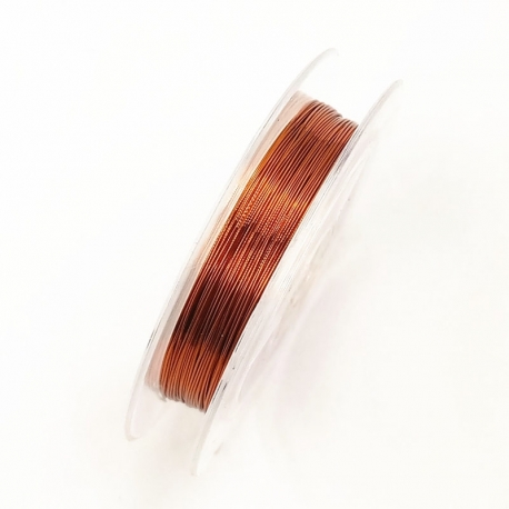 Coloured 0.3mm Beading Wire - Bronze (10m)