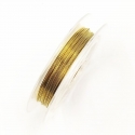 Coloured 0.3mm Beading Wire - Gold (10m)