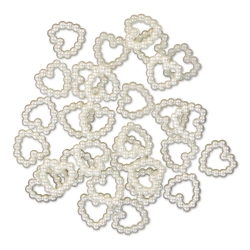 Pearl Hearts, Ivory (100 pack)