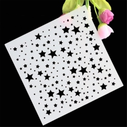 13 x 13cm Reusable Stencil - Stars (1pc)