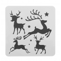 13 x 13cm Reusable Stencil - Reindeer (1pc)