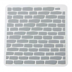 13 x 13cm Reusable Stencil - Brick Wall (1pc)