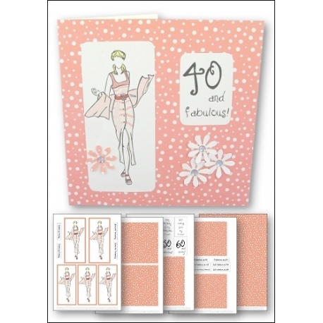 Download - Card Kit - Fashion Lady Peach