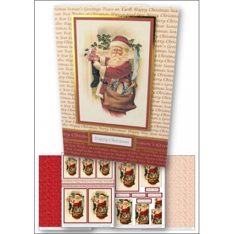 Download - Card Kit - Santa filling Stocking
