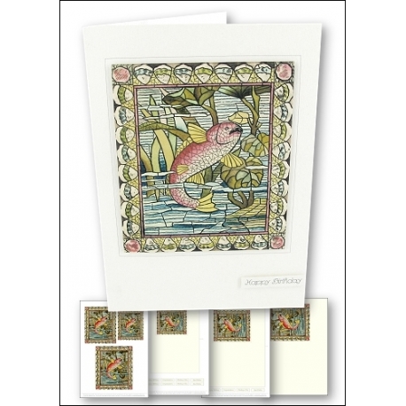 Download - Card Kit - Stained Glass Carp