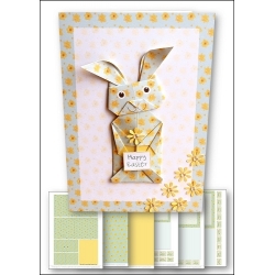 Download - Card Kit - Origami Easter Bunny Pastel Green