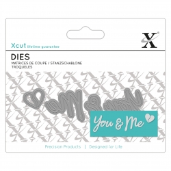 Mini Sentiment Die (4pcs) - You & Me (XCU 504055)