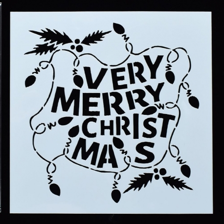 Reusable Stencil - Very Merry Christmas (1pc)
