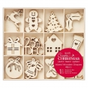 Large Mixed Wooden Shapes (48pcs) - Christmas Icons (PMA 105949)