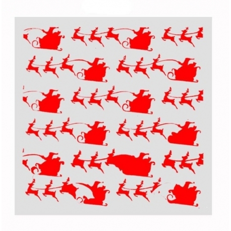 Reusable Stencil - Santa & Sleigh (1pc)