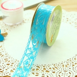 1m Self-adhesive Lace tape - Blue (14mm x 1m)