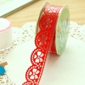 Self-adhesive Lace tape - Red (14mm x 1m)