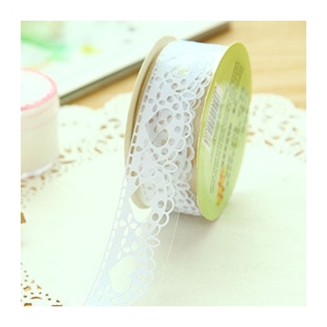 Self-adhesive Lace roll - White (14mm x 1m)