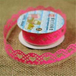 Self-adhesive Lace roll - Bright Pink (14mm x 1m)