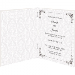 6 x 6" Paper Inserts (25pk) - Wedding Damask (PMA 158131)