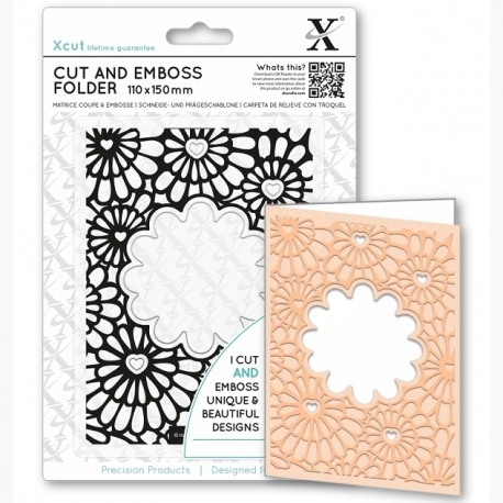 Cut & Emboss Folder - Hearts & Flowers (XCU 503820)