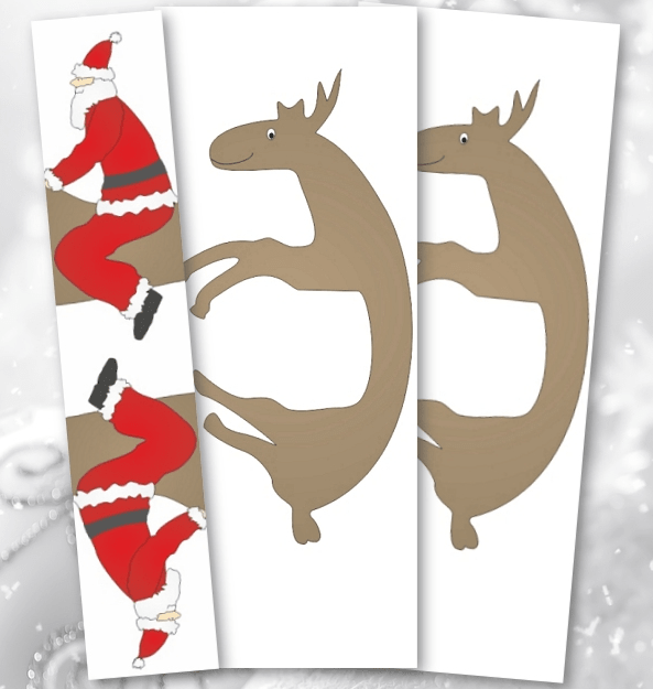 Santa & Reindeer Puzzle Solution - Printable Heaven