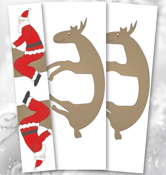 Santa & Reindeer Puzzle Solution - Printable Heaven