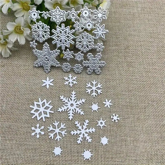 Winter Snowflake Cutting Die Set (20 PCS) (SP046) - Printable Heaven