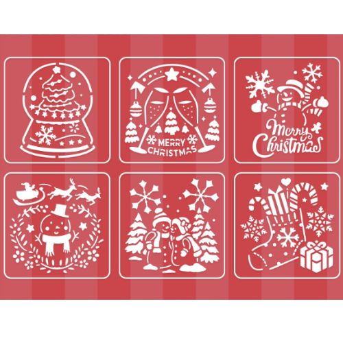 Printable Heaven Christmas Miracle Stencils (6pcs)