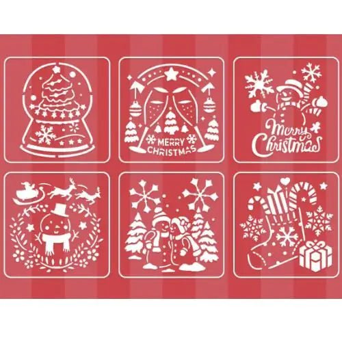 Printable Heaven Christmas Miracle Stencils 10x10cm (6pcs) - Printable Heaven
