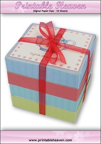 Download - Digital Paper Pad - Teabag Gift Boxes