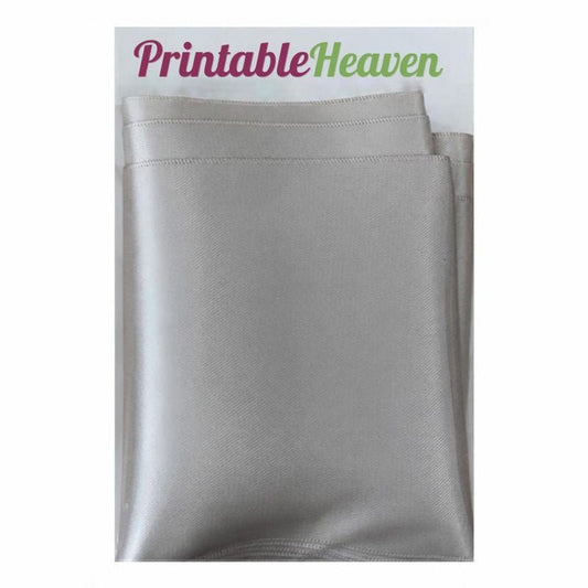 5m Double Faced Satin Ribbon in Taupe (100mm width) - Printable Heaven