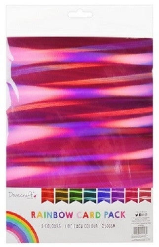 Dovecraft Holographic A4 Rainbow card pack (DCBS204)